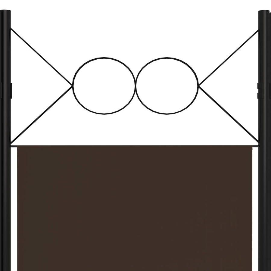 Kamerscherm Met Panelen 200X180 Cm 5 Bruin