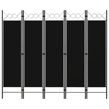 Kamerscherm Met Panelen 200X180 Cm 5 Zwart