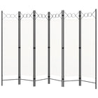 Kamerscherm 6 panelen 240x180 cm wit