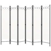 Kamerscherm 6 panelen 240x180 cm wit