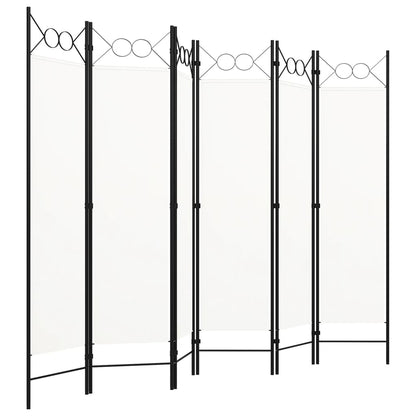 Kamerscherm Met Panelen 240X180 Cm 6 Wit