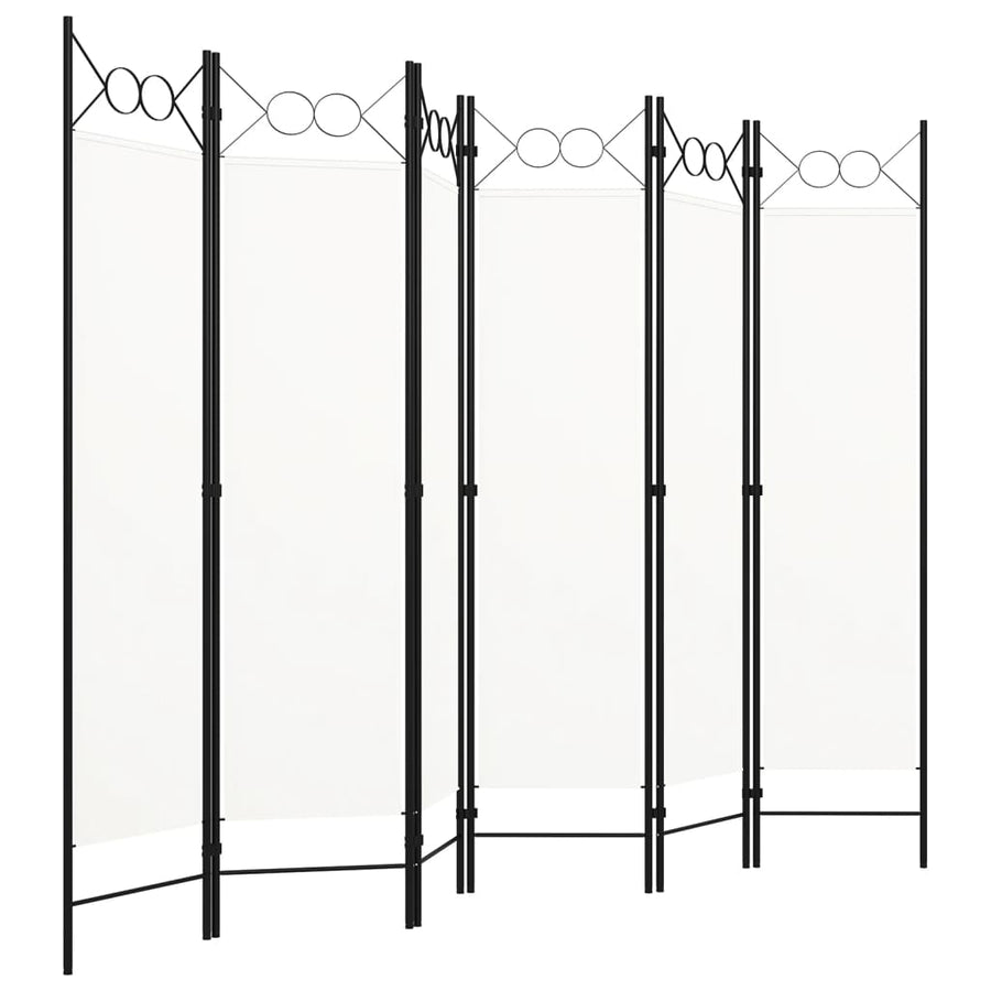 Kamerscherm Met Panelen 240X180 Cm 6 Wit