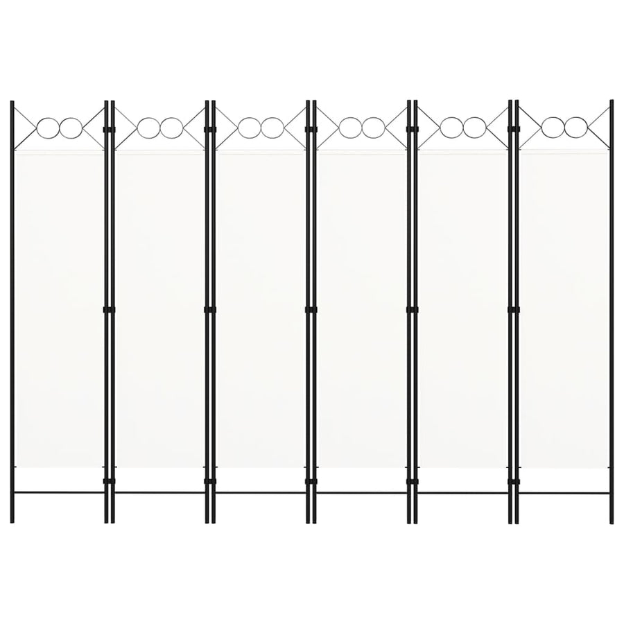 Kamerscherm Met Panelen 240X180 Cm 6 Wit