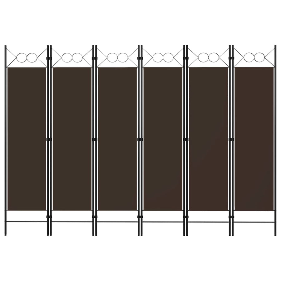 Kamerscherm Met Panelen 240X180 Cm 6 Bruin