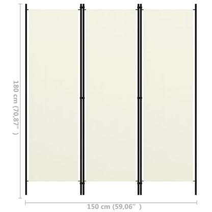 Kamerscherm Met Panelen 150X180 Cm 3 Wit