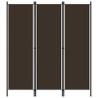 Kamerscherm 3 panelen 150x180 cm bruin