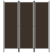 Kamerscherm 3 panelen 150x180 cm bruin