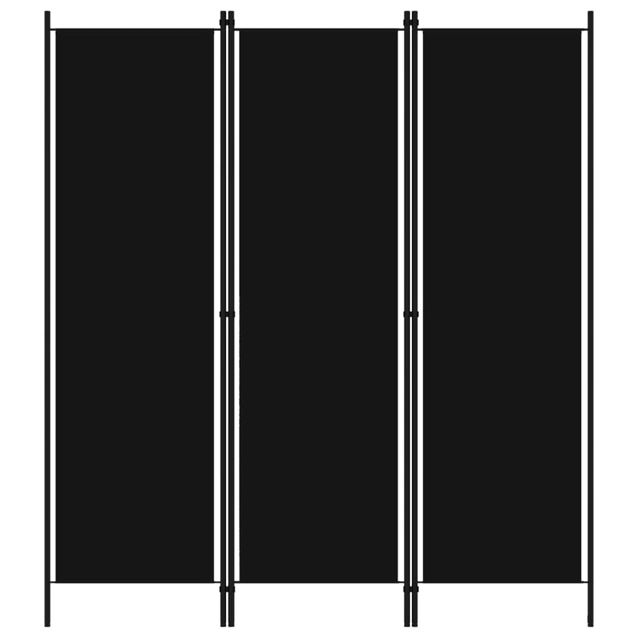 Kamerscherm Met Panelen 150X180 Cm 3 Zwart