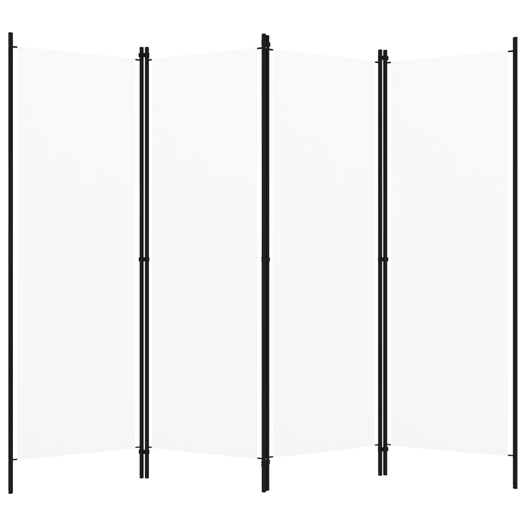 Kamerscherm Met Panelen 200X180 Cm 4 Wit