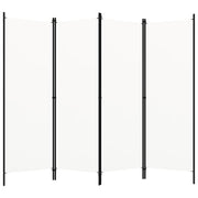 Kamerscherm 4 panelen 200x180 cm wit