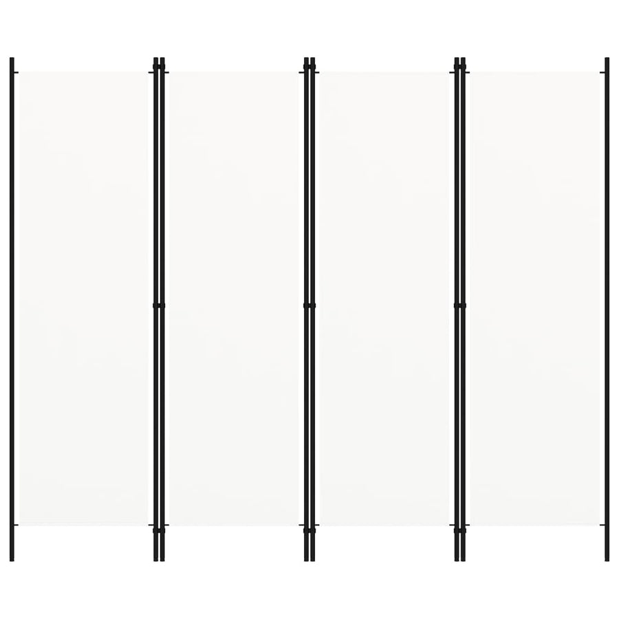 Kamerscherm Met Panelen 200X180 Cm 4 Wit