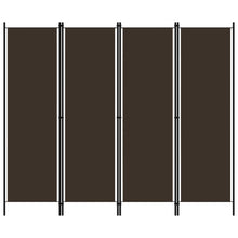 Kamerscherm met 4 panelen 200x180 cm bruin Bruin