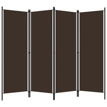 Kamerscherm met 4 panelen 200x180 cm bruin Bruin
