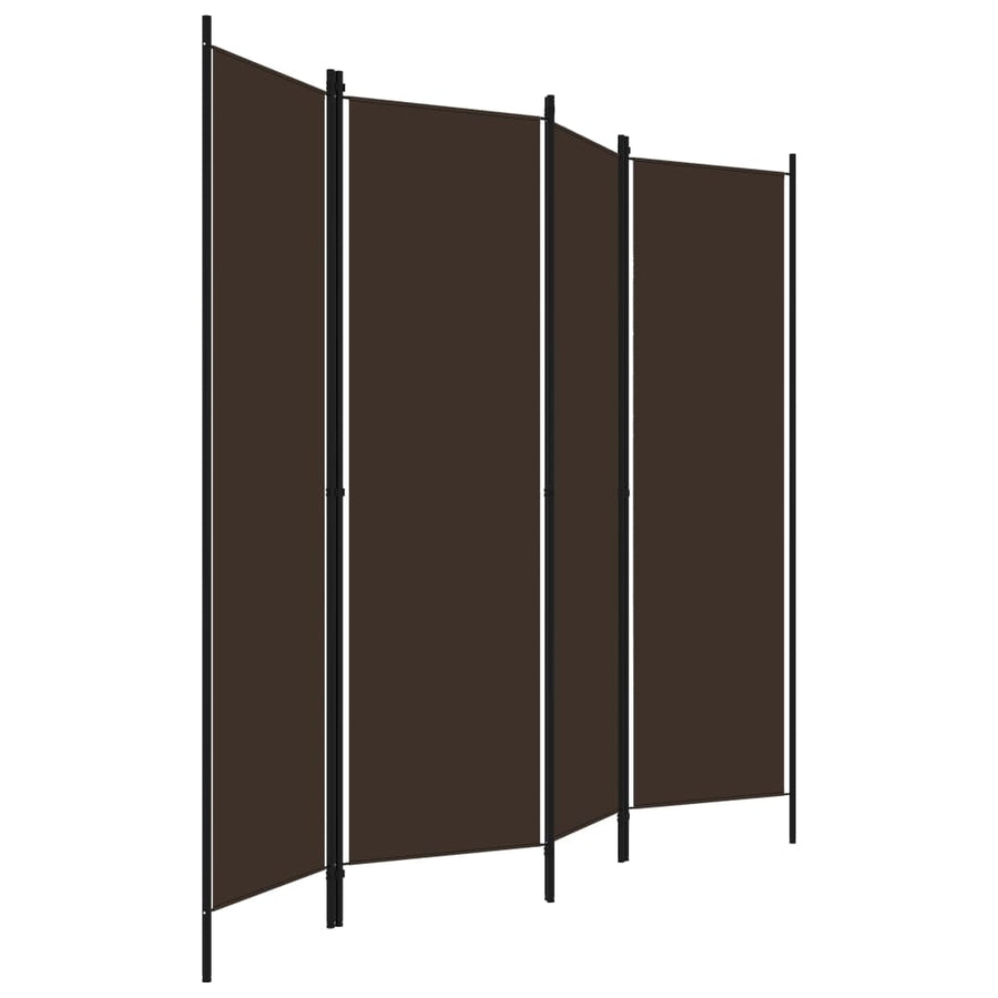 Kamerscherm met 4 panelen 200x180 cm bruin Bruin