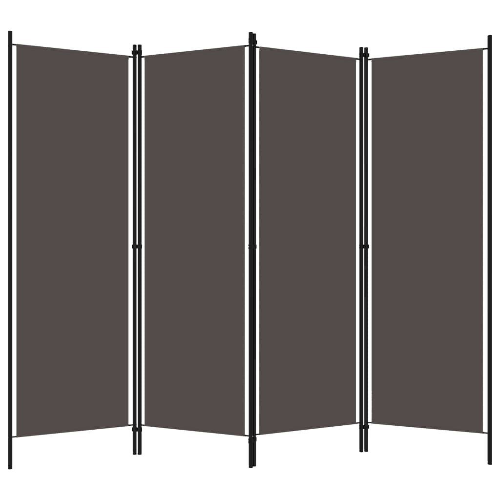 Kamerscherm Met Panelen 200X180 Cm 4 Antraciet
