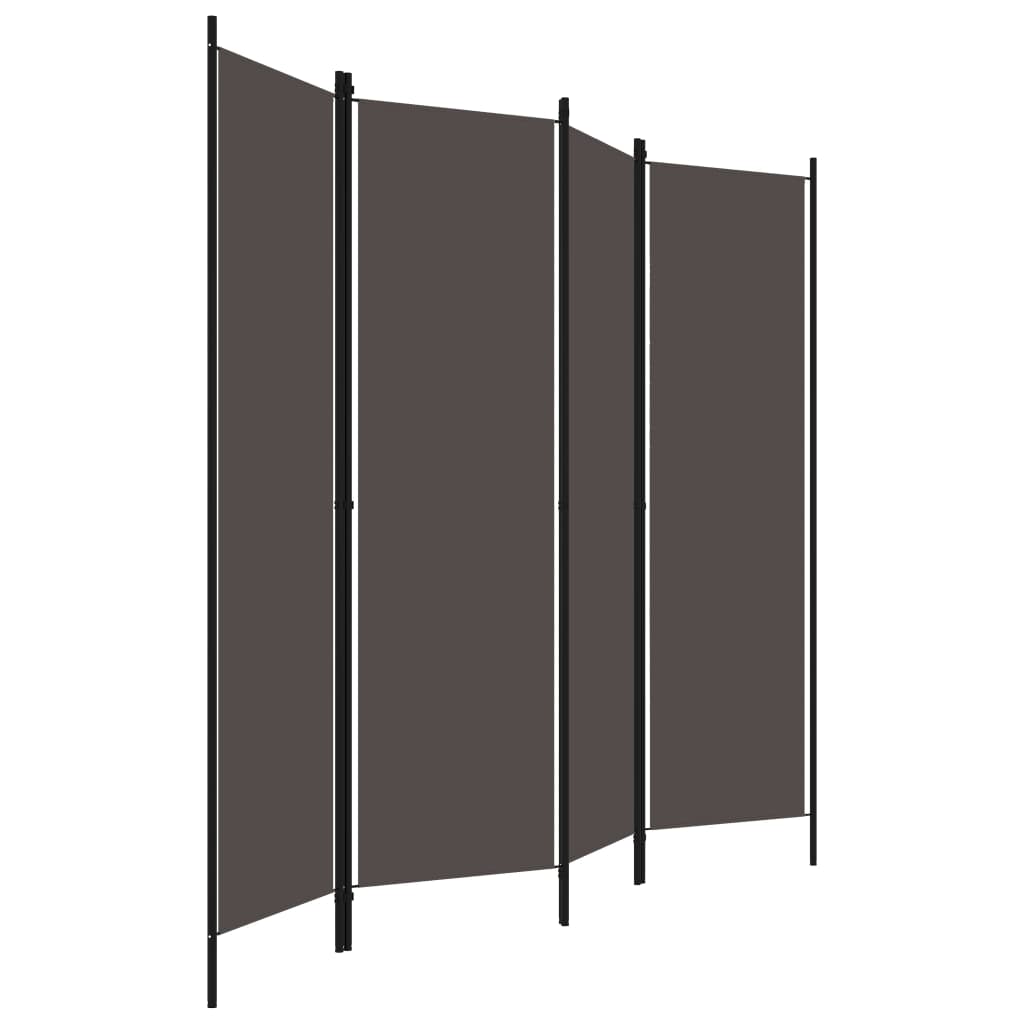 Kamerscherm Met Panelen 200X180 Cm 4 Antraciet
