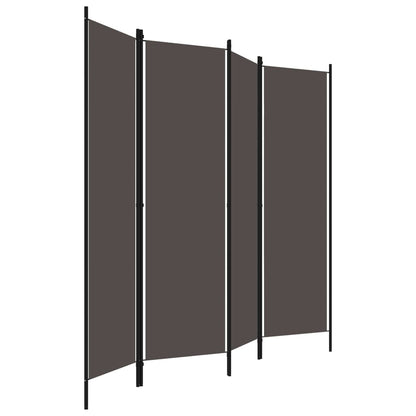 Kamerscherm Met Panelen 200X180 Cm 4 Antraciet