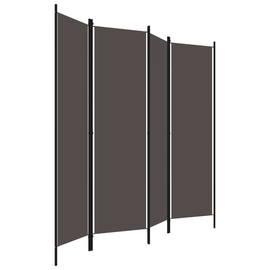 Kamerscherm Met Panelen 200X180 Cm 4 Antraciet