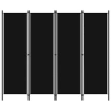 Kamerscherm Met Panelen 200X180 Cm 4 Zwart