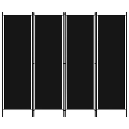 Kamerscherm Met Panelen 200X180 Cm 4 Zwart