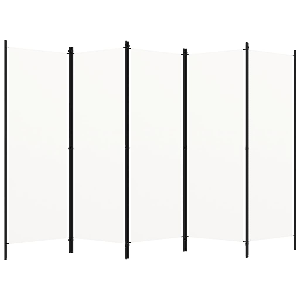 Kamerscherm Met Panelen 20X180 Cm 5 Wit