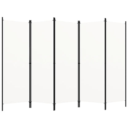 Kamerscherm Met Panelen 20X180 Cm 5 Wit