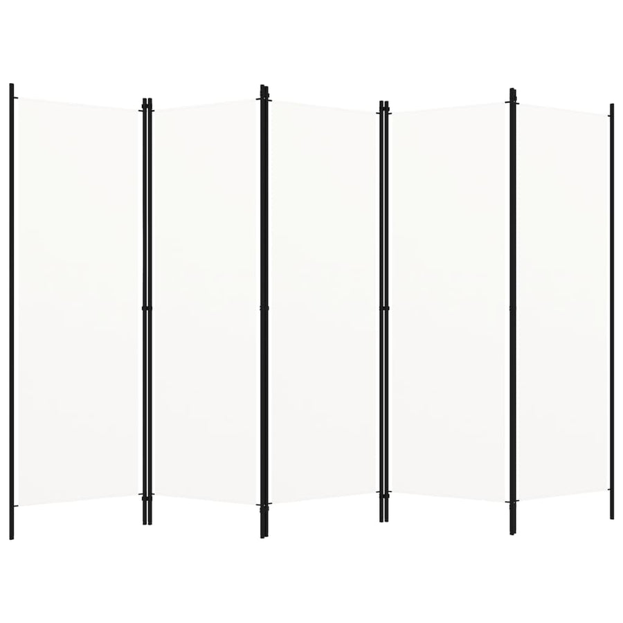 Kamerscherm Met Panelen 20X180 Cm 5 Wit