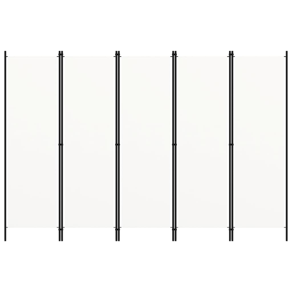 Kamerscherm Met Panelen 20X180 Cm 5 Wit