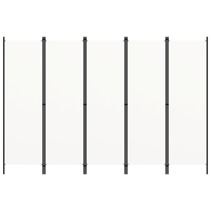 Kamerscherm Met Panelen 20X180 Cm 5 Wit