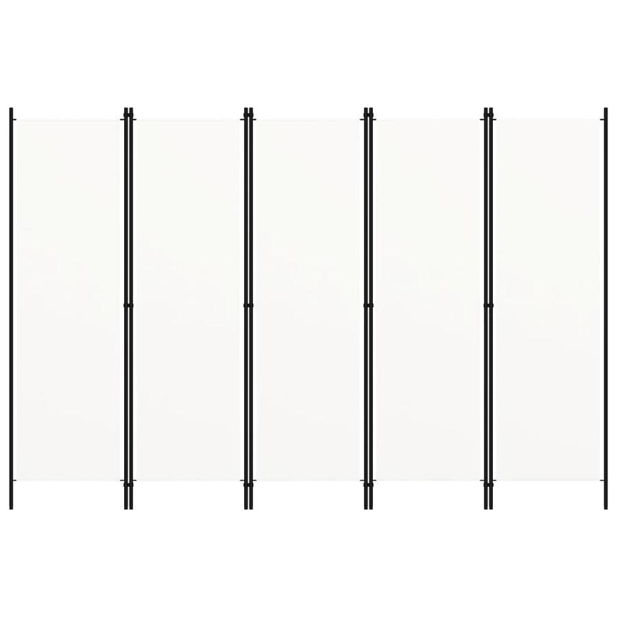 Kamerscherm Met Panelen 20X180 Cm 5 Wit