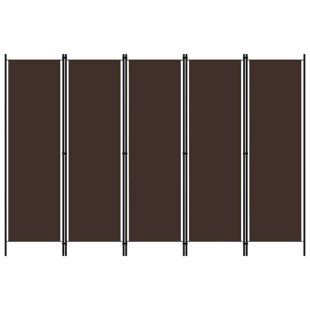 Kamerscherm Met Panelen 20X180 Cm 5 Bruin
