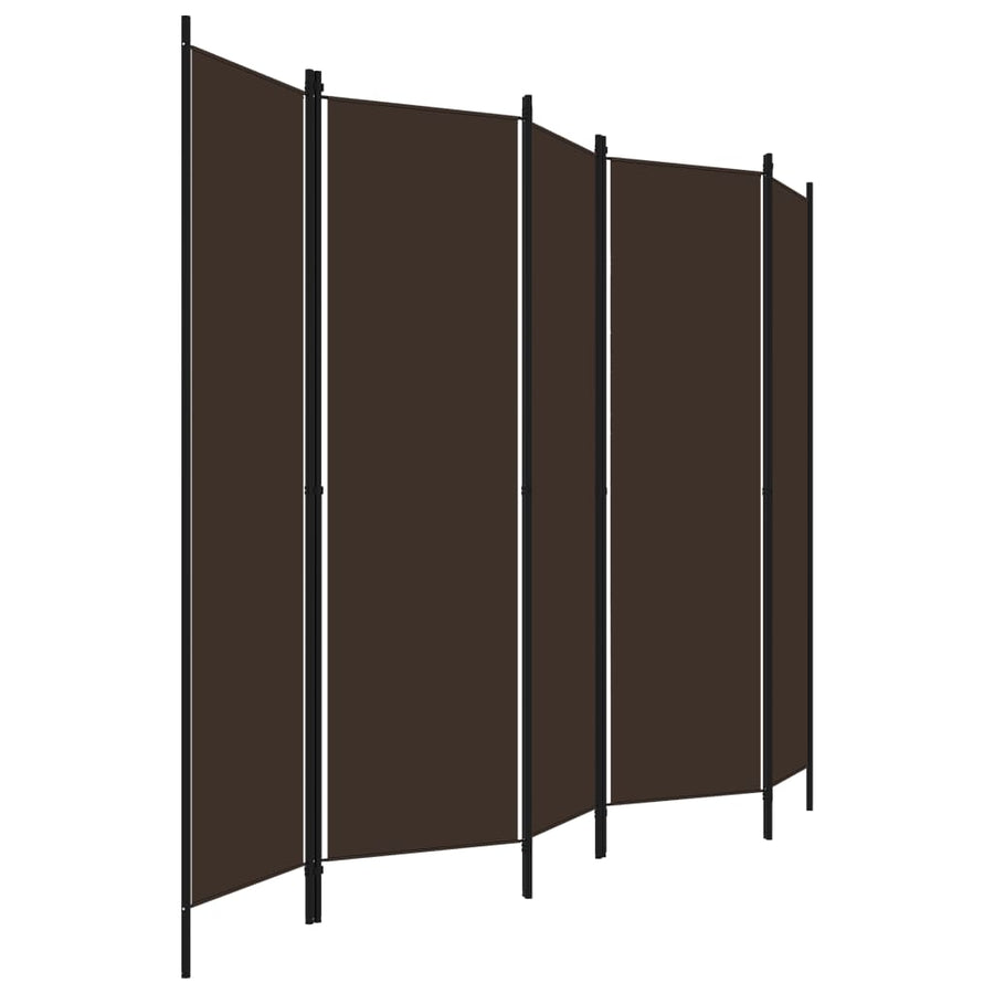 Kamerscherm Met Panelen 20X180 Cm 5 Bruin