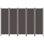 Kamerscherm 250x180 cm antraciet 5 panelen