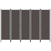 Kamerscherm 250x180 cm antraciet 5 panelen