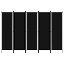 Kamerscherm Met Panelen 20X180 Cm 5 Zwart