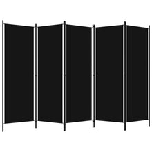 Kamerscherm Met Panelen 20X180 Cm 5 Zwart