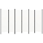 6-Panel Room Divider 300x180 cm White