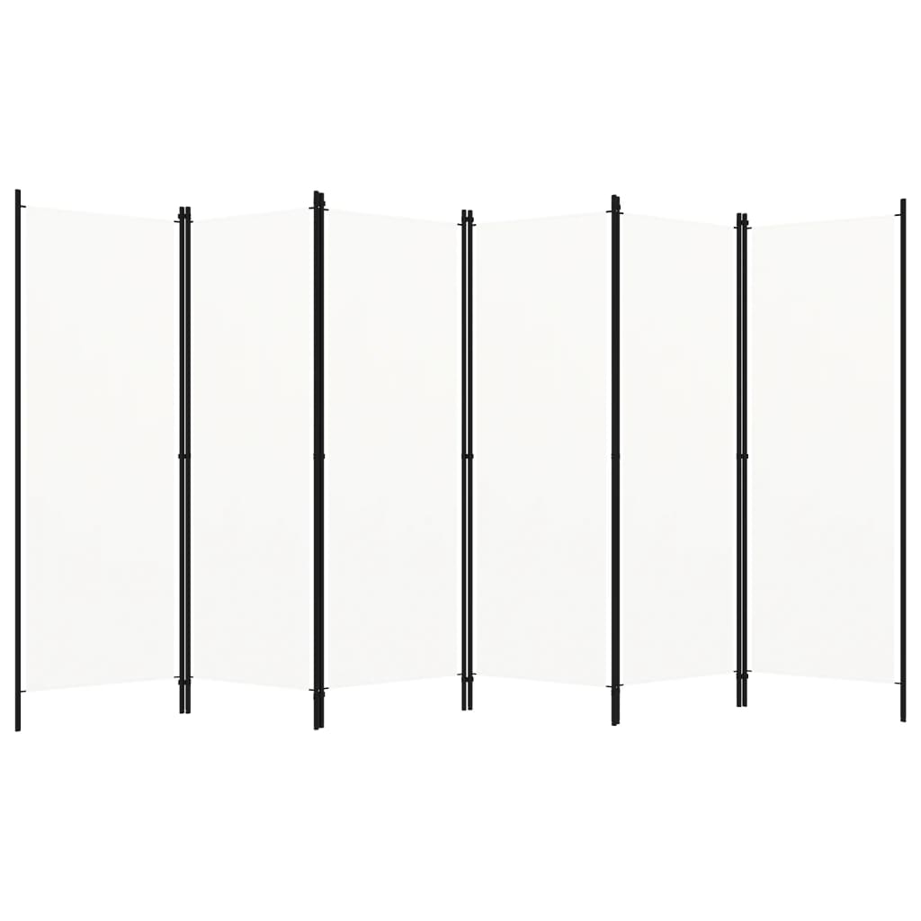 Kamerscherm Met Panelen 300X180 Cm 6 Wit