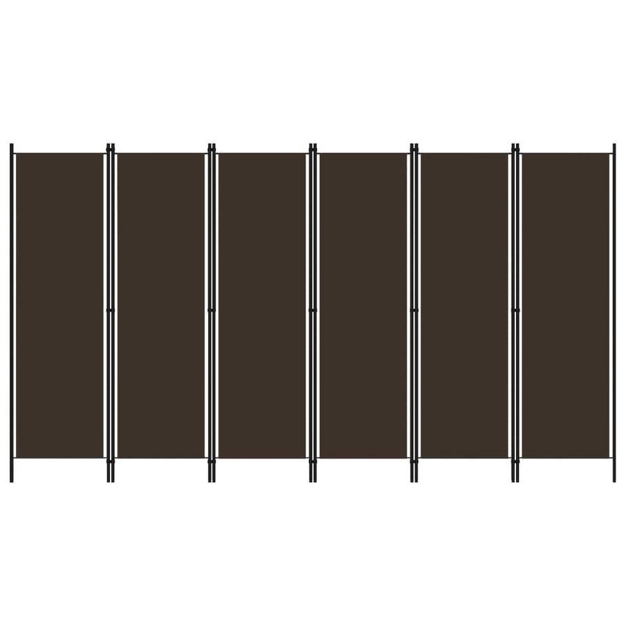 Kamerscherm Met Panelen 300X180 Cm 6 Bruin