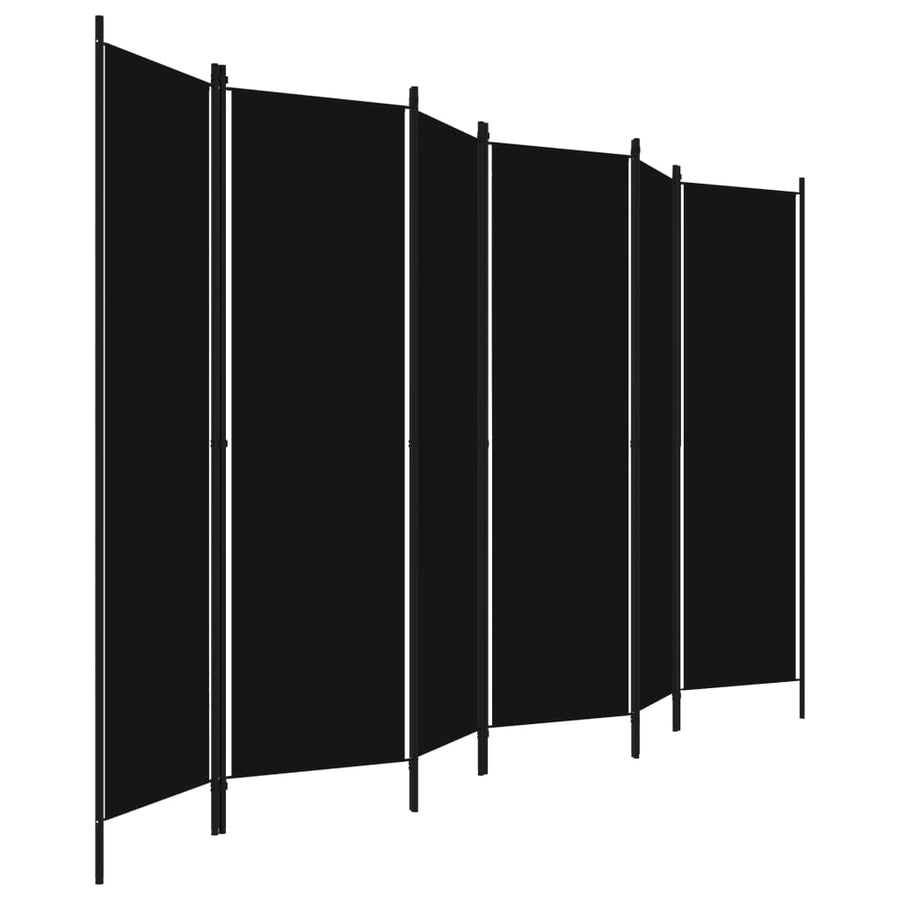 Kamerscherm Met Panelen 300X180 Cm 6 Zwart