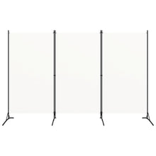Kamerscherm Met 3 Panelen Stof Wit 260 x 180 cm Crème