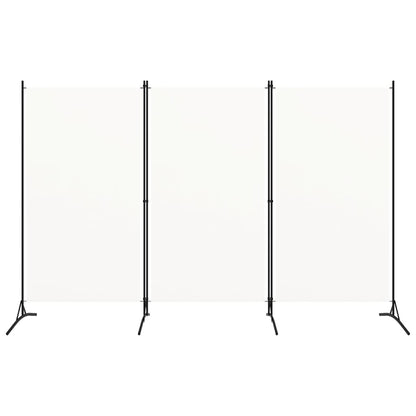Kamerscherm Met 3 Panelen Stof Wit 260 x 180 cm Crème