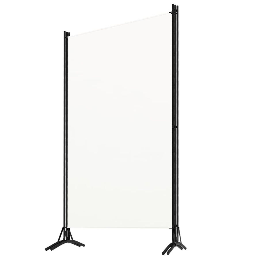 Kamerscherm Met 3 Panelen Stof Wit 260 x 180 cm Crème