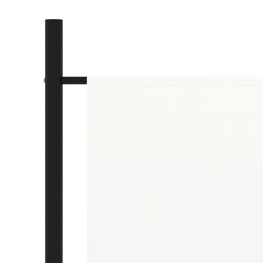Kamerscherm Met 3 Panelen Stof Wit 260 x 180 cm Crème