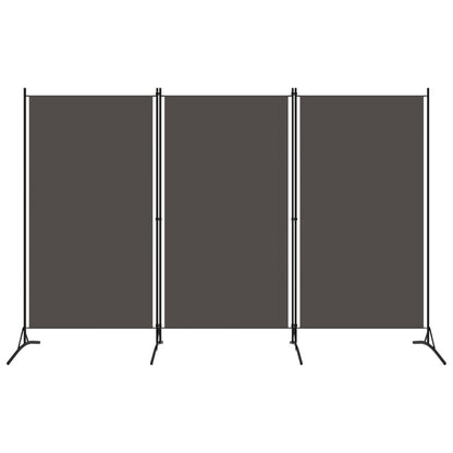 Kamerscherm Met 3 Panelen 260 x 180 cm Antraciet