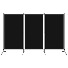 Kamerscherm Met 3 Panelen 260 x 180 cm Zwart