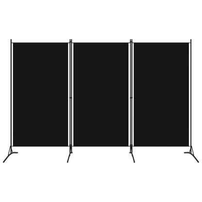 Kamerscherm Met 3 Panelen 260 x 180 cm Zwart
