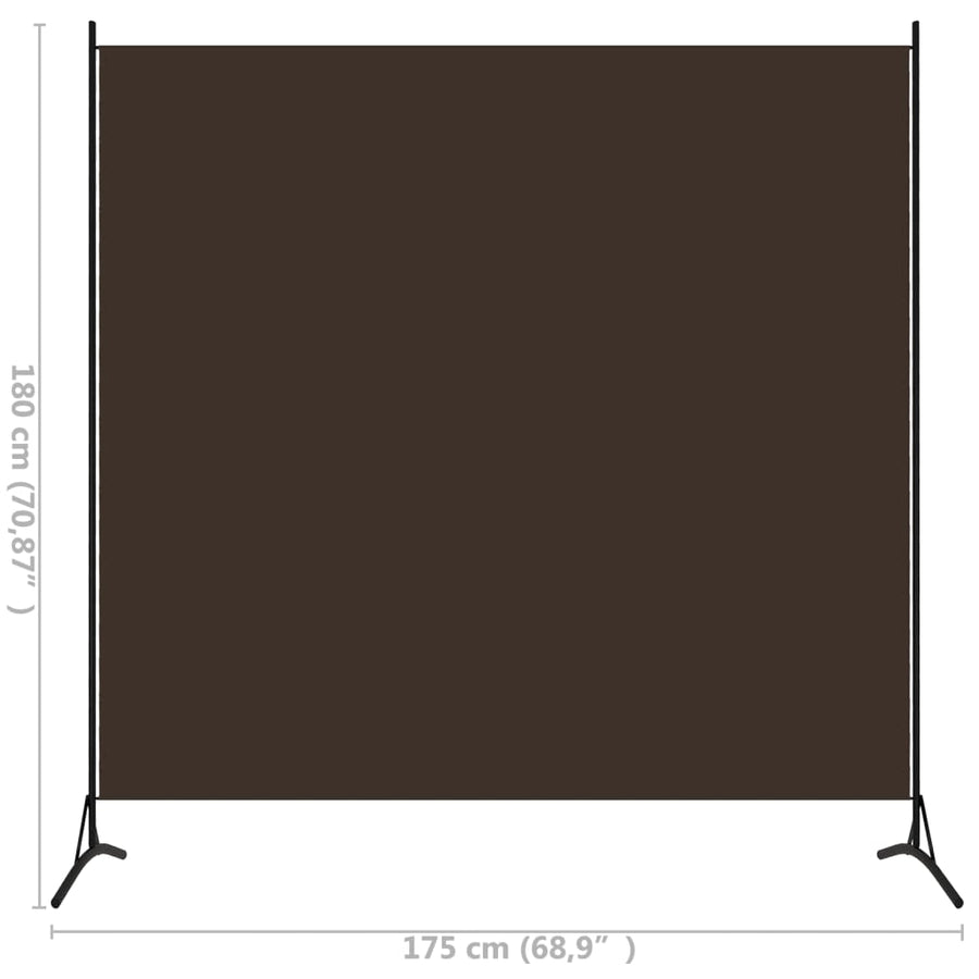 Kamerscherm met 1 paneel 175x180 cm bruin 175 x 180 cm Bruin