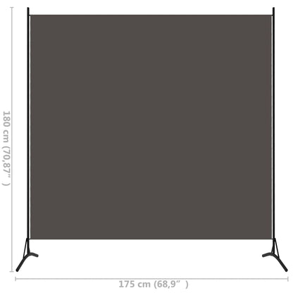 Kamerscherm met 1 paneel 175x180 cm antraciet 175 x 180 cm Antraciet