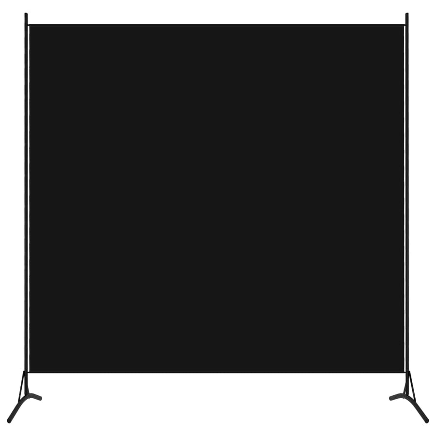 Kamerscherm met 1 paneel 175x180 cm zwart 175 x 180 cm Zwart
